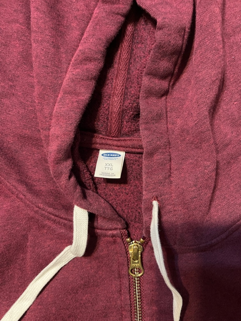 Old Navy Maroon Zip-Up Hoodie - Picture 2 of 2